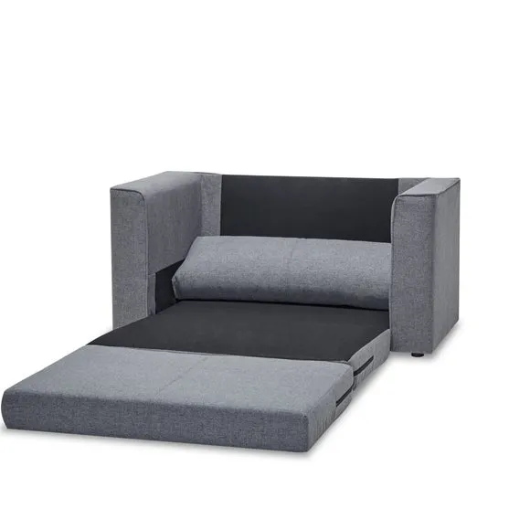 Luna Fabric Grey Compact Double Sofa Bed 5