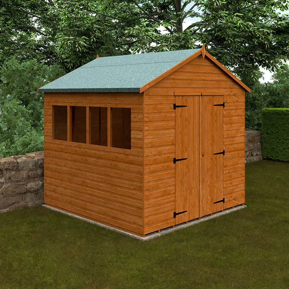 Buttercup Farm 8 x 8 Feet Workshop 12mm Shed - L235 x W235 x H254.5 cm in Burnt Orange 2