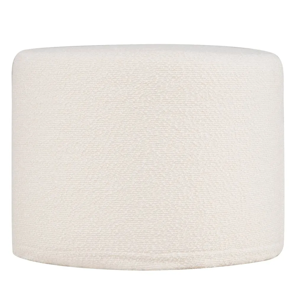 Costway 45cm x 35cm Pouf Ottoman Soft Foam Filled Ottoman w/ Detachable Cover in White 2