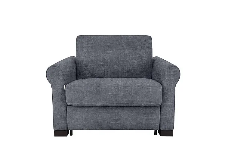 Alcova Fabric Chair Sofa Bed with Scroll Arms - Baobab Grigio