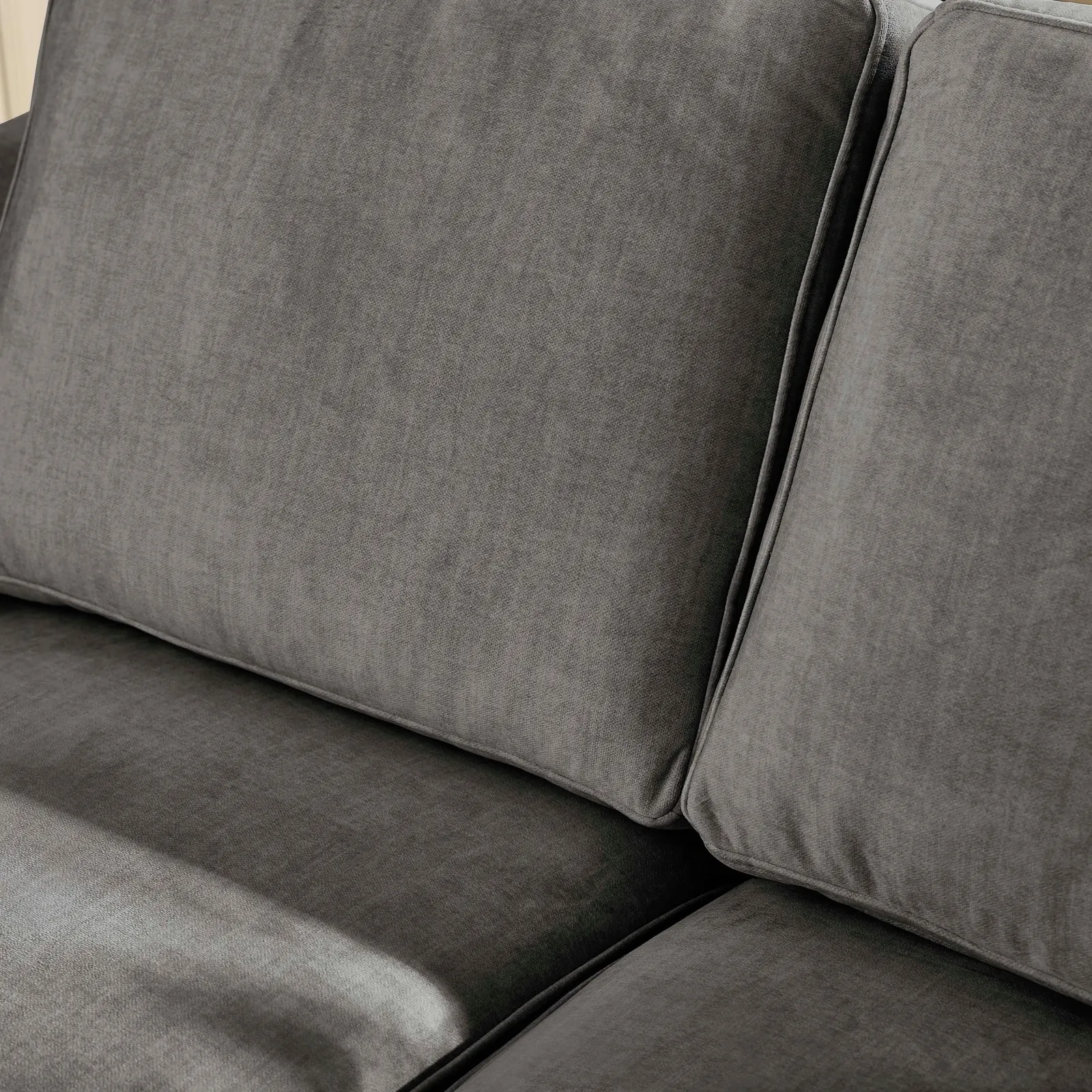 FurnitureboxUK Logan Fabric 2 Seater Sofa in Grey 4