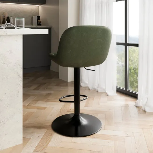 Lyle Gaslift Barstool, Faux Leather 4