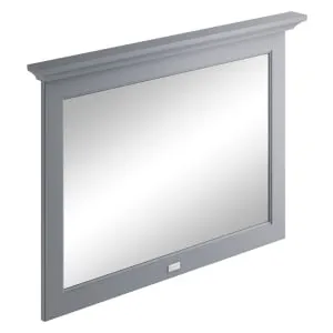 Bayswater Plummett Grey Flat Bathroom Mirror - 1000mm
