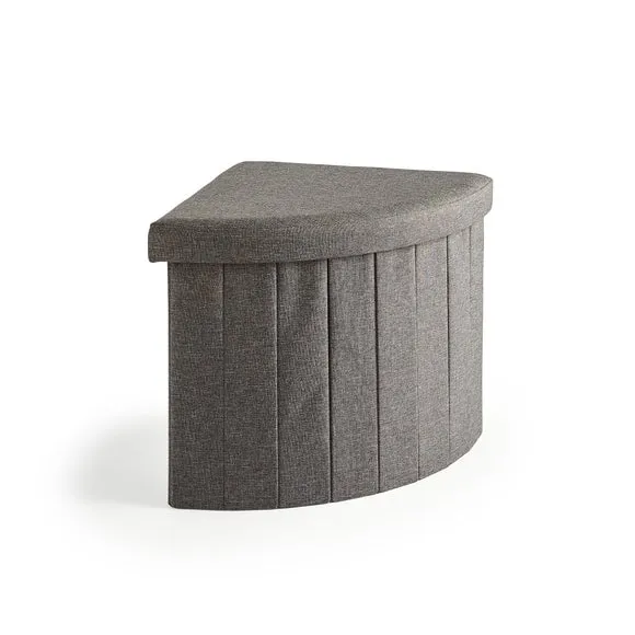 Faux Linen Corner Ottoman 3