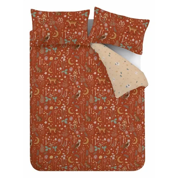 Catherine Lansfield Enchanted Twilight Animals Reversible Duvet Cover & Pillowcase Set 5