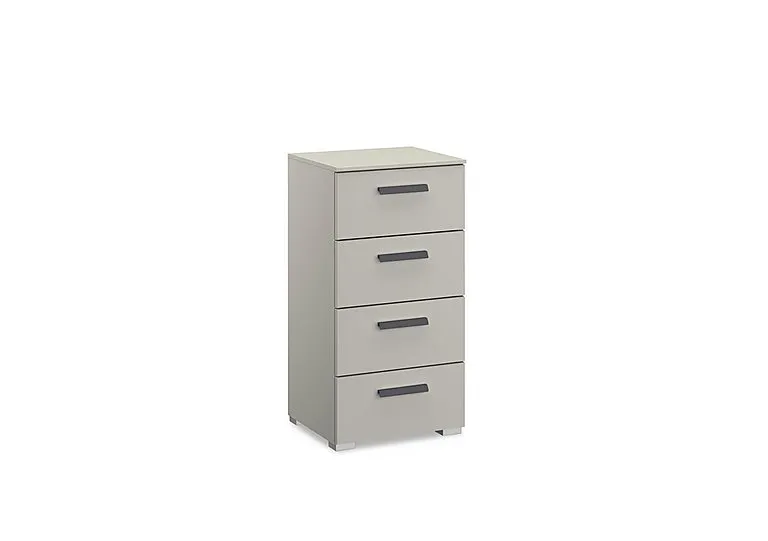 Dante 4 Drawer Décor Narrow Chest - Champagne