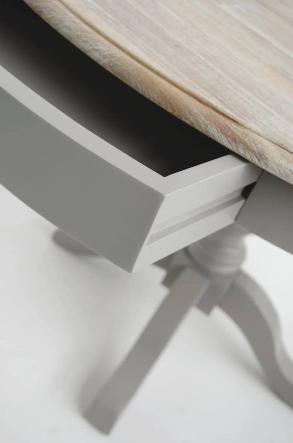 Statement Furniture Florence Large Pedestal Round Dining Table 120cm in Light Grey 4