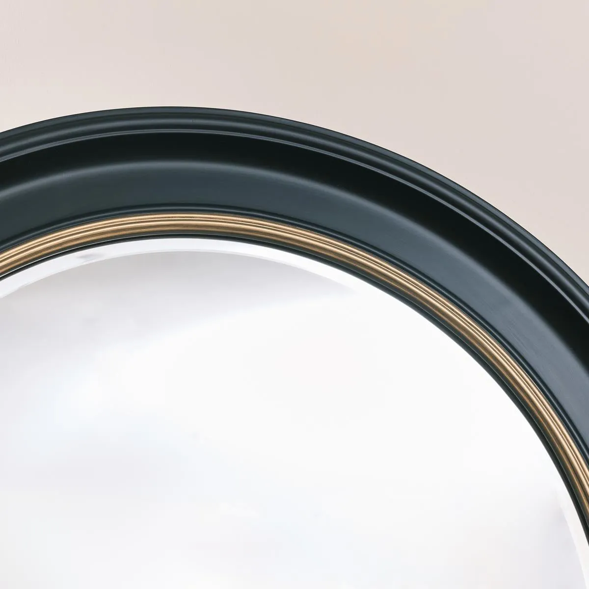 Melody Maison Large Round Black & Gold Wall Mirror - 80cm X 80cm 4