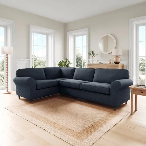 Flori Soft Chenille Corner Sofa 1