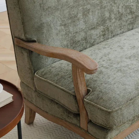 Esme Distressed Chenille 2 Seater Sofa 4