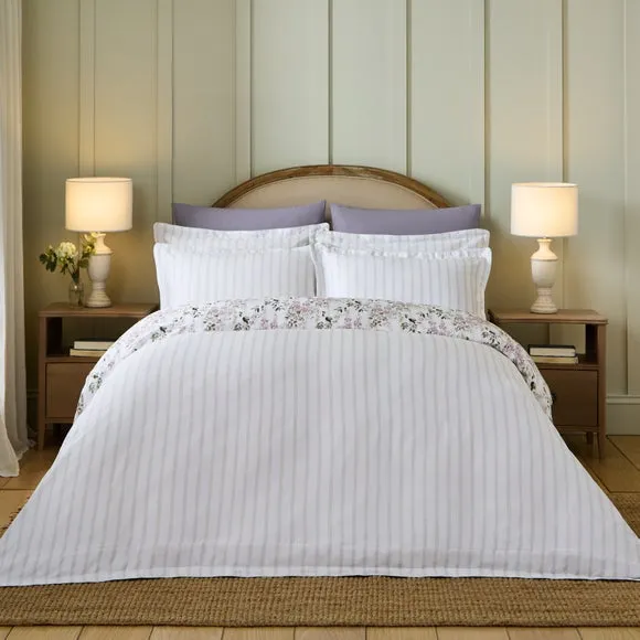 Dorma Hampton Stripe 100% Cotton Sateen Duvet Cover & Pillowcase Set 2