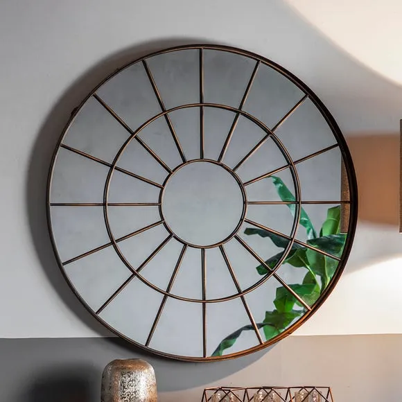 Villisca Window Round Wall Mirror