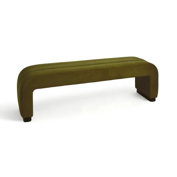 Lucilla 3 Seater Dining Bench, Velvet 4