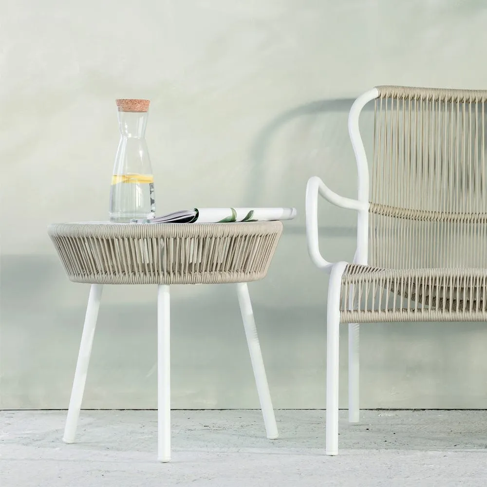 Vincent Sheppard Loop Outdoor Side Table Black Rope 5