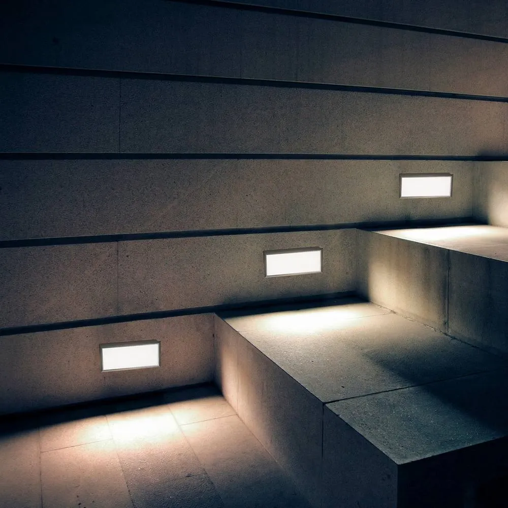 Netlighting Samper Outdoor Wall Down Lamp Grey LED 12W 3000K IP65 On Off 2