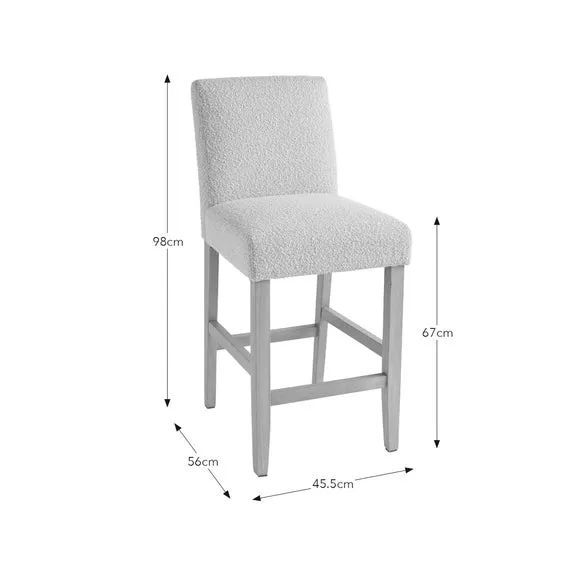 Oakley Counter Height Bar Stool, Natural Boucle 6