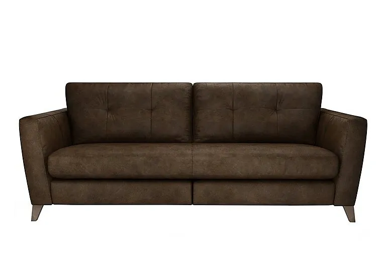 Hermione 4 Seater Leather Sofa - Bourbon