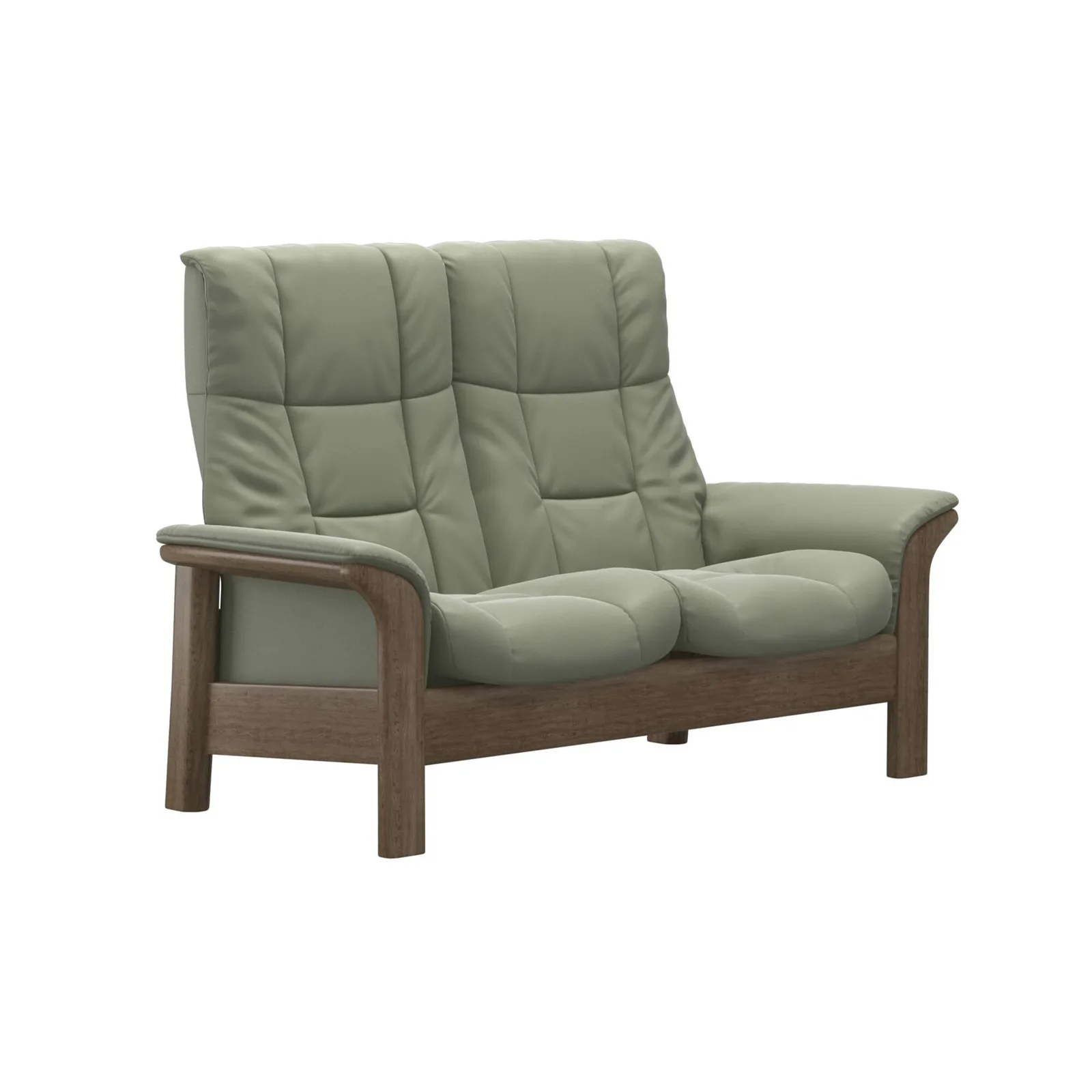 Stressless Windsor 2 Seater Recliner Sofa, Grey Leather | Barker & Stonehouse 2