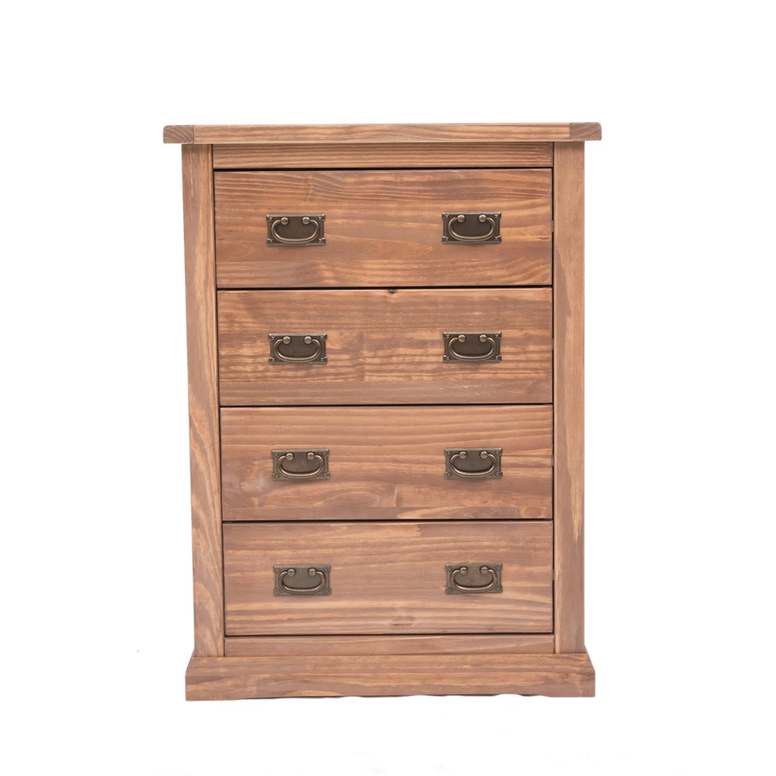 Cabinet Bits Tirolo 4 Drawer Chest of Drawers Bras Drop Handle in Brown 2