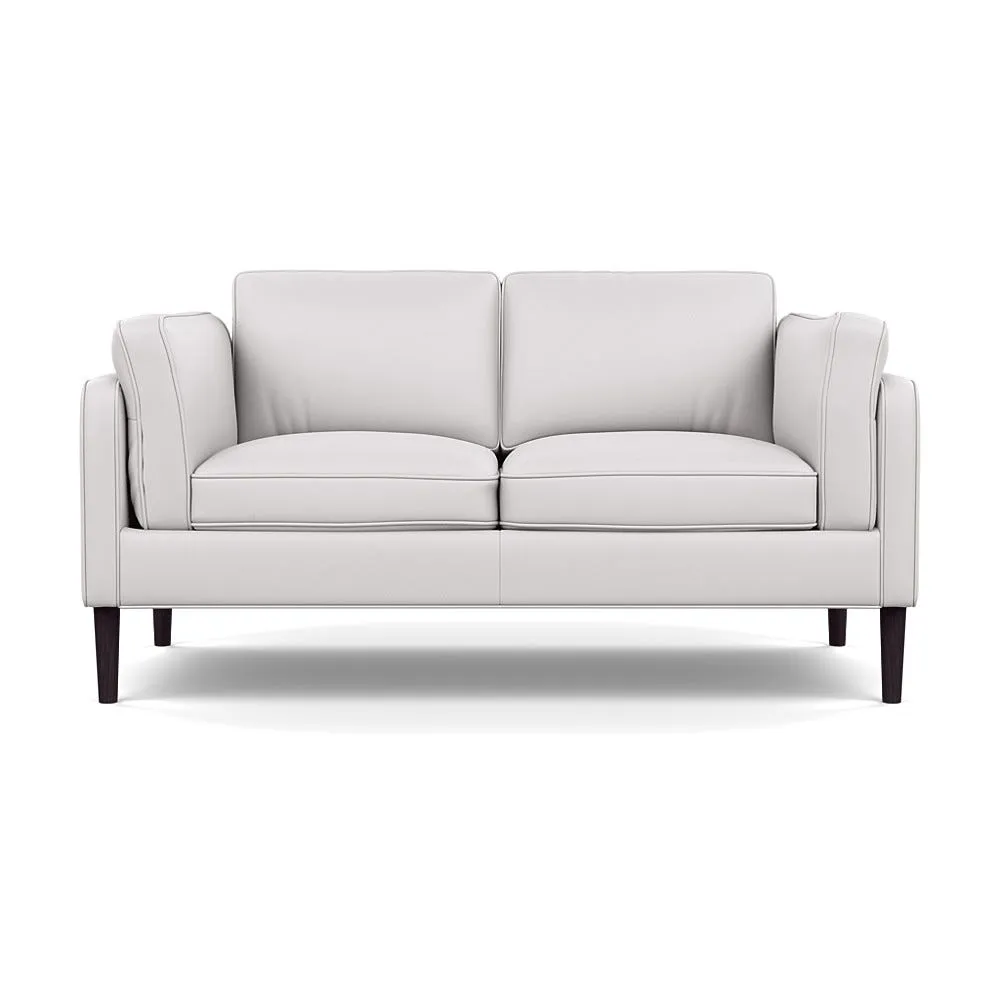 Heal's Sonno 2 Seater Leather Grain White 000 Wenge Black Feet 1