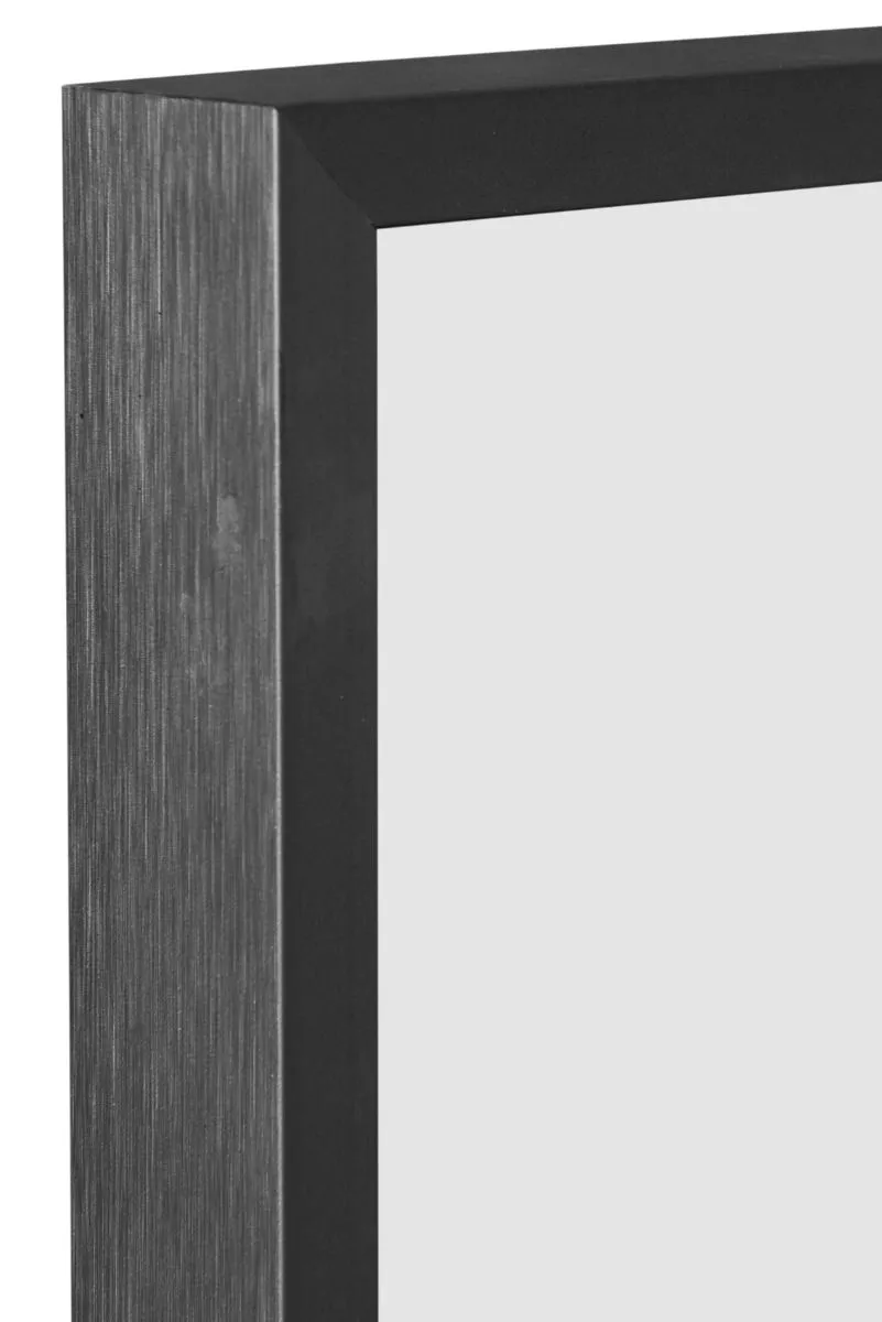 MirrorOutlet Black Aluminium Edged Wall Leaner Mirror 47" X 16" (120 X 40CM) 6