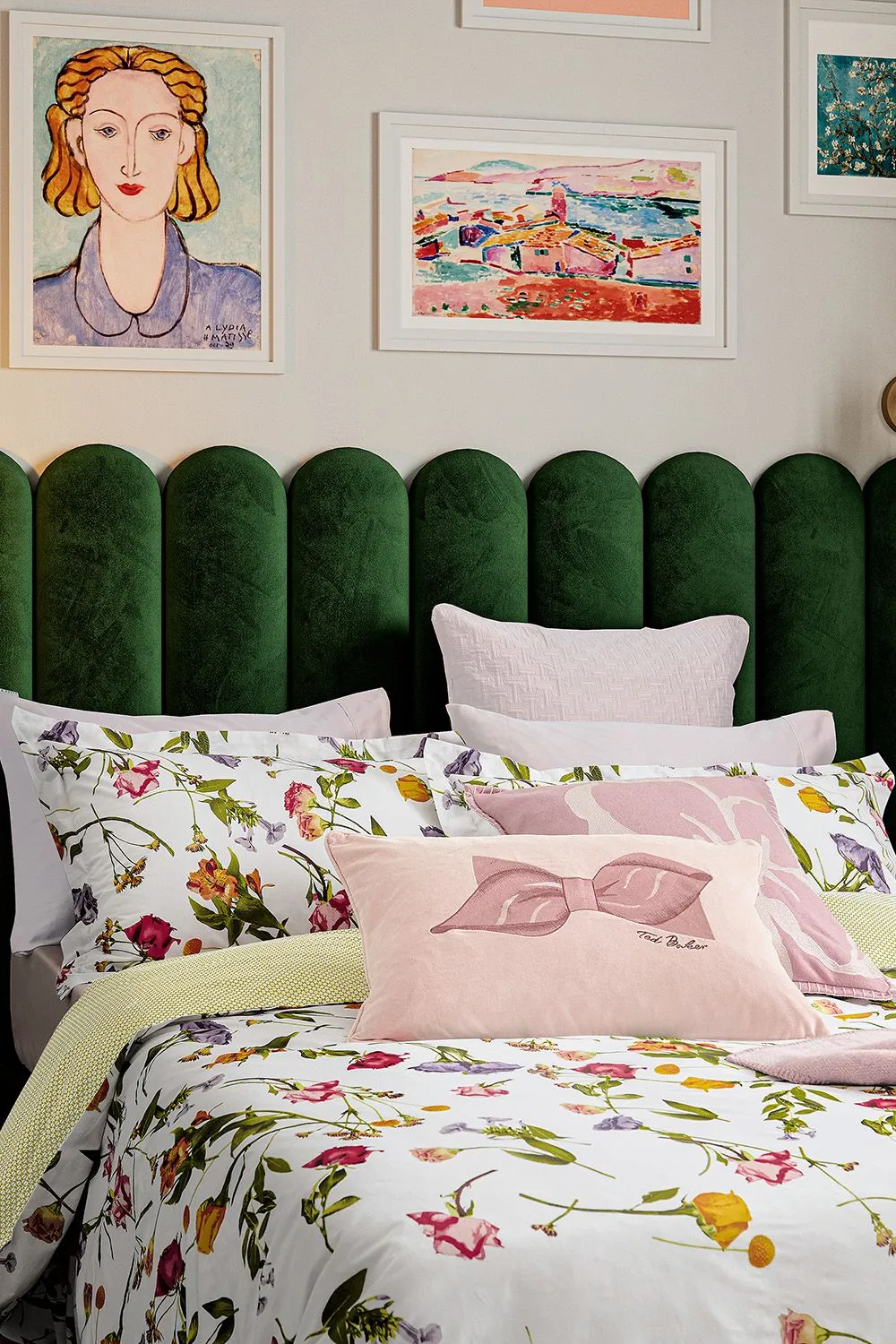 Ted Baker 'Scattered Bouquet' Cotton Percale Duvet Cover Set in White 2