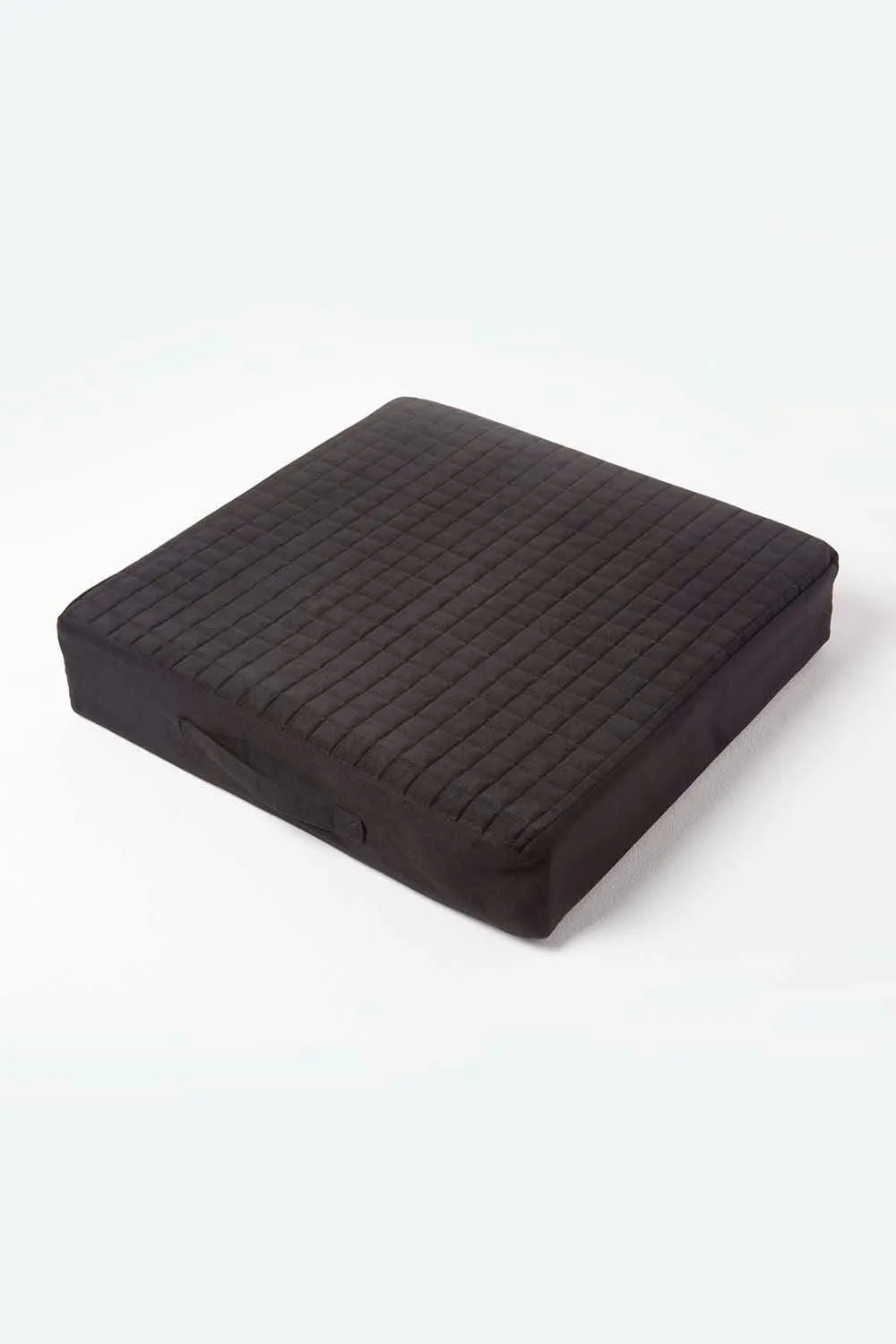 Homescapes Quilted Polyester Armchair Booster Cushion Cover in Black 4