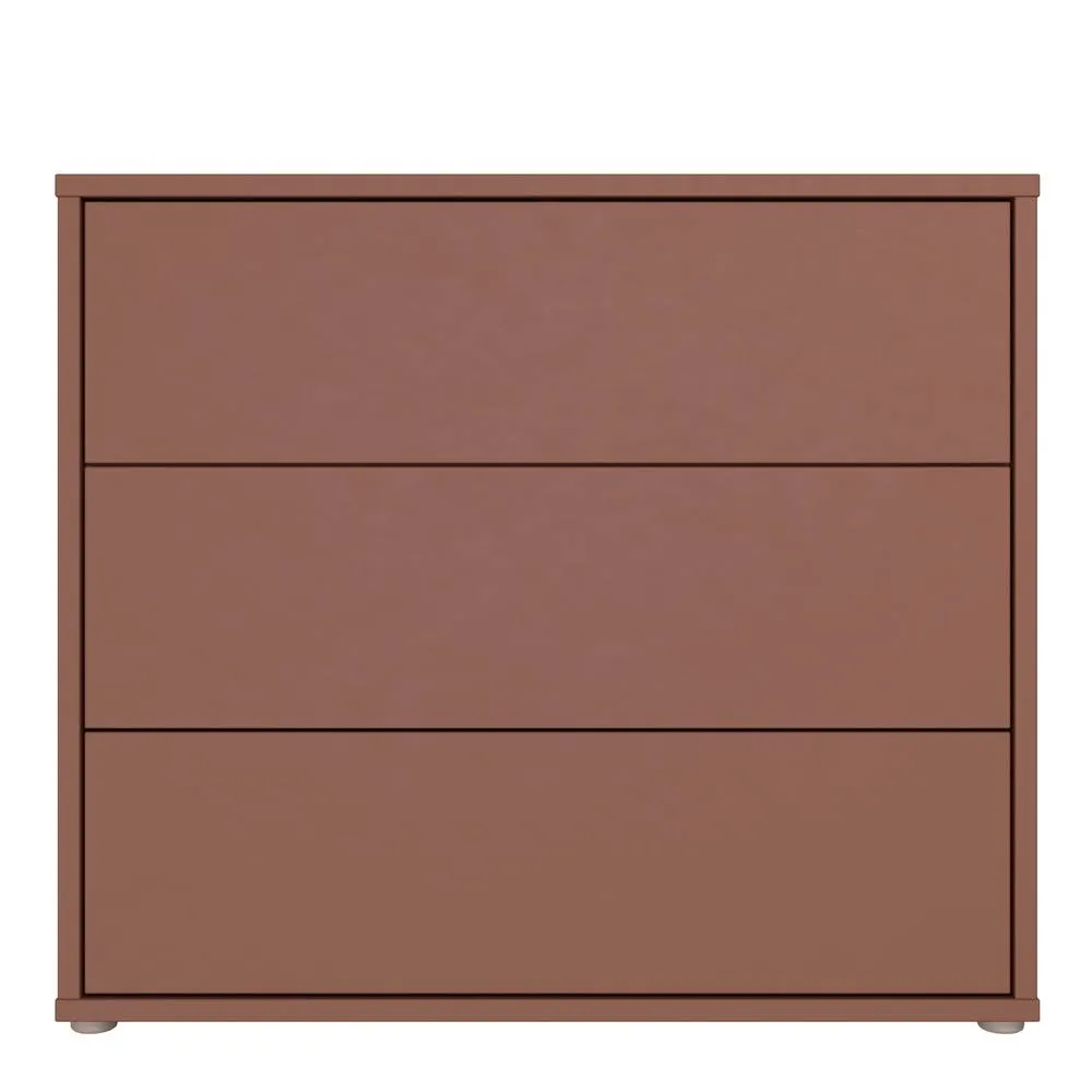 Furniture To Go Alice Springs 3 Drawer Chest with Push-Open Drawers in Terracotta 3