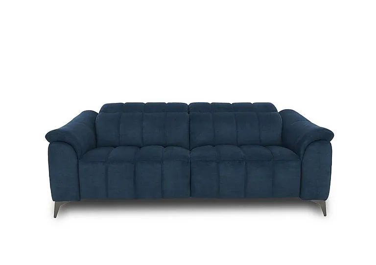 Angelo Fabric 3 Seater Sofa - Dark Blue