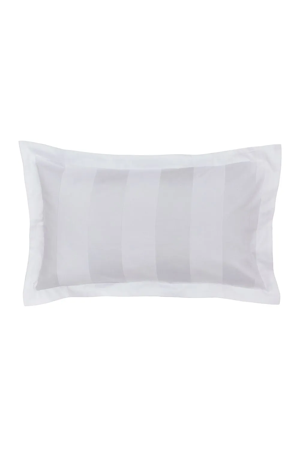 1951 'Serra' Luxury Satin Stripe 250 Thread Count Sateen Duvet Cover Set in White 3