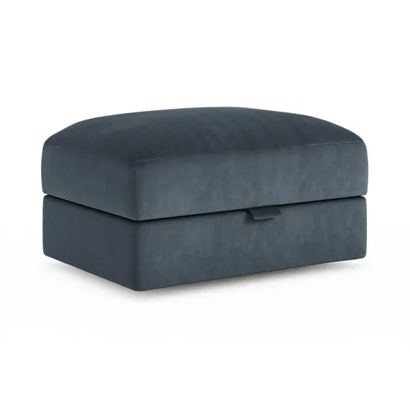 Hattie Matte Plush Velvet Storage Footstool 4
