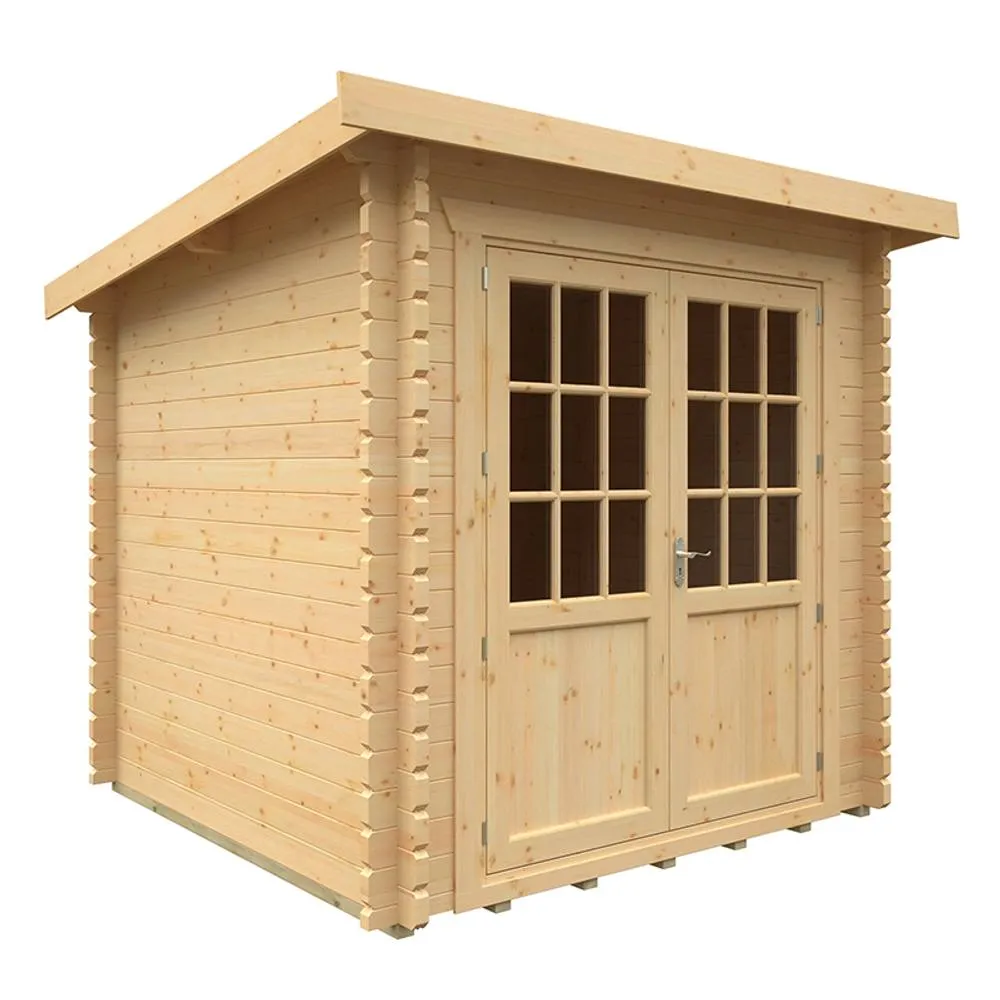 Buttercup Farm 8x8w The Kingsley Plus 44mm Cabin - L235 x W235 x H232.8 cm in Natural