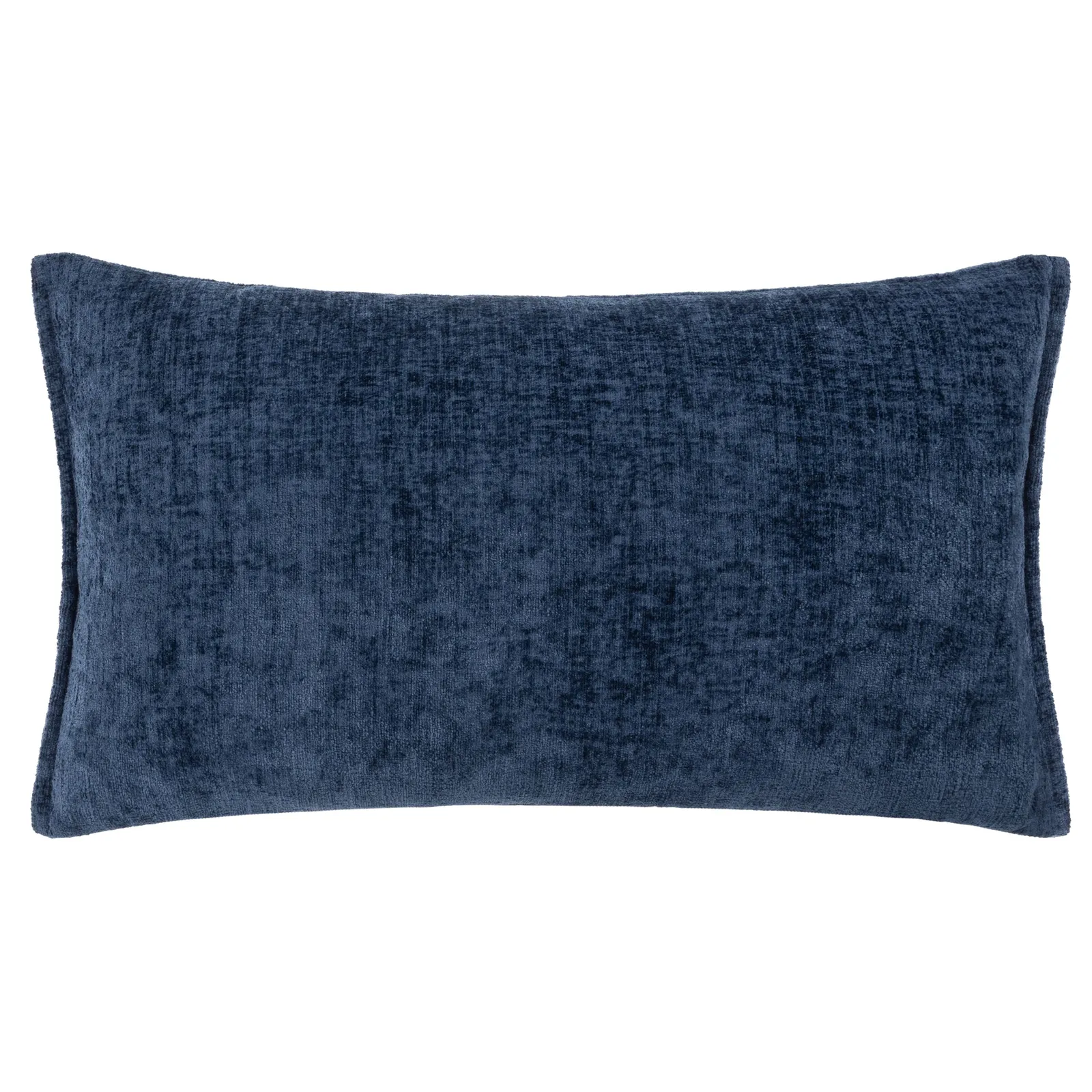 Evans Lichfield Buxton Chenille Reversible Rectangular Cushion in Navy