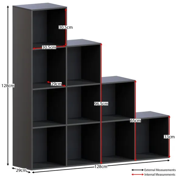 Vida Designs Durham 10 Cube Staircase Storage Unit 2