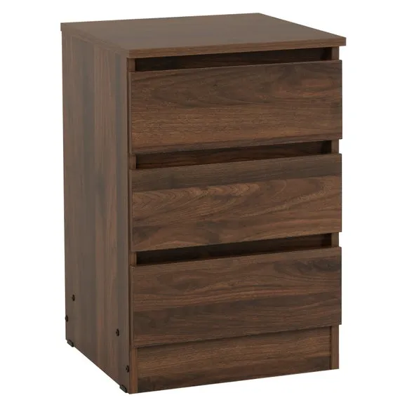 Walker 3 Drawer Bedside Table 2