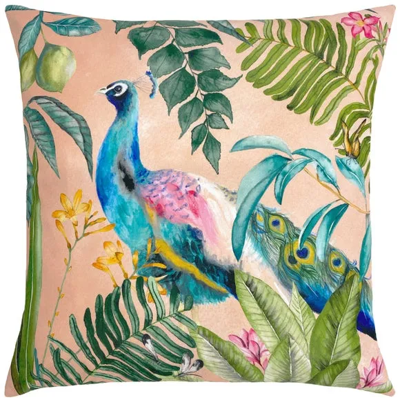 Evans Lichfield Peacock Outdoor Cushion 2