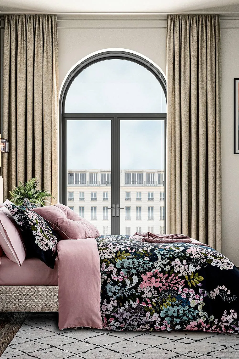 Ted Baker 'Wisteria' Cotton Sateen Duvet Cover Set in Navy 2