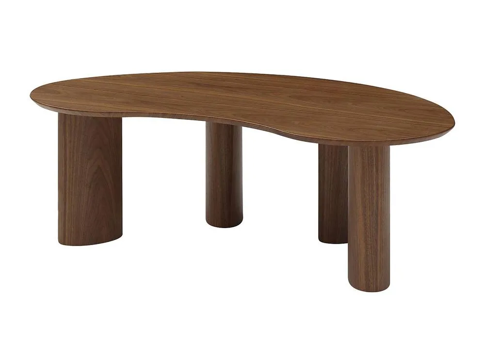 Vente-unique Walnut Veneer Coffee Table - Dark Natural - CALYNOR 6