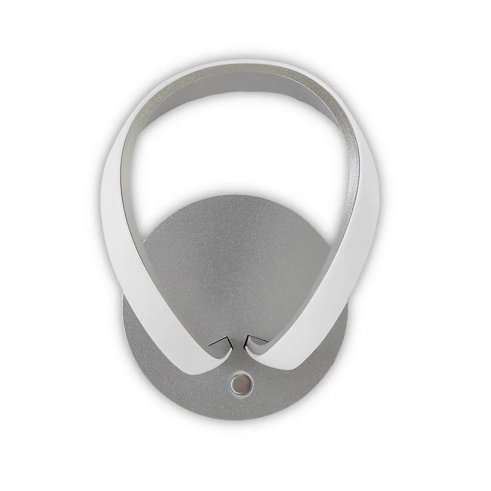 Netlighting Knot Touch Dimmer Wall Lamp 12W LED Silver Frosted Acrylic Chrome
