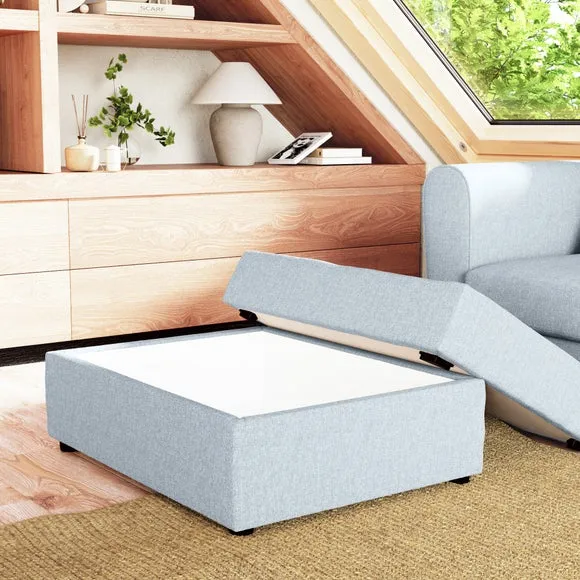 Rectangle Soft Texture Storage Footstool 2