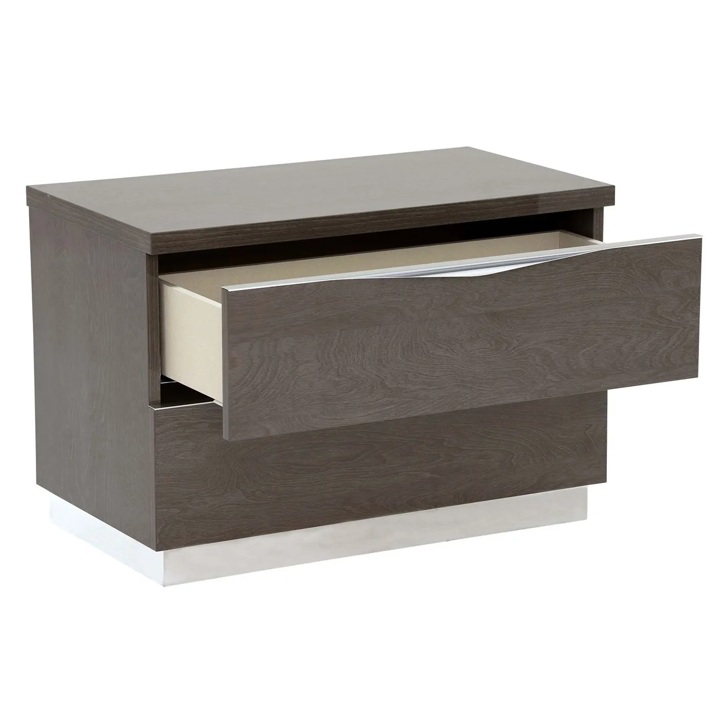 Lutyen Large Bedside Table, Grey Wood | Barker & Stonehouse 3