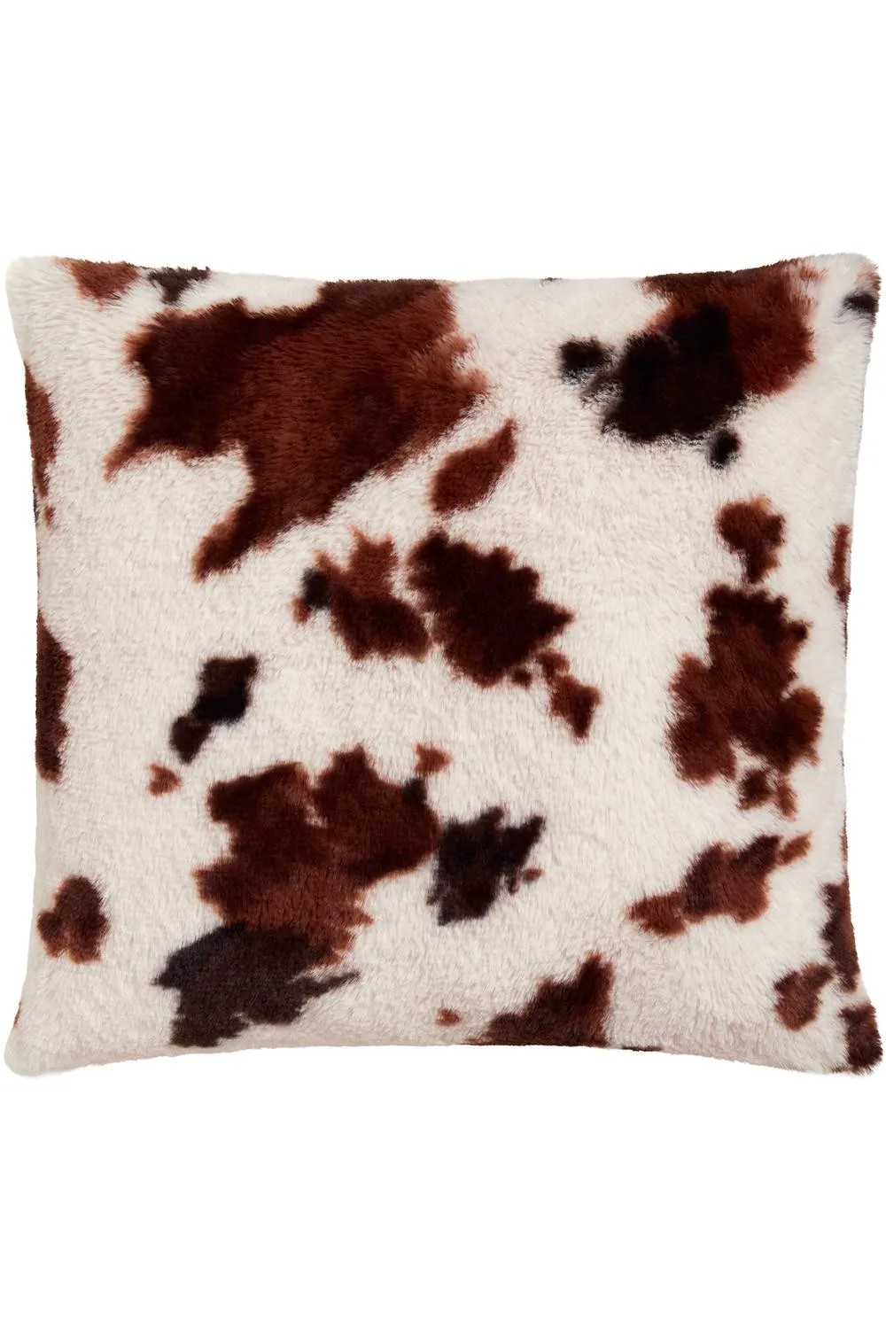 Fusion 'Cow Print' Faux Fur Filled Cushion in Natural 2