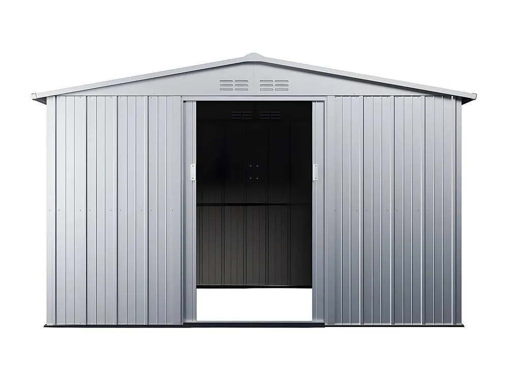 Vente-unique Galvanised Steel Garden Shed - Grey - 7.82 M² - LINUS in Light Grey 6