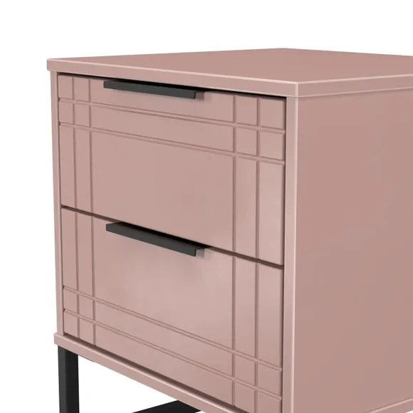 Darlton 2 Drawer Bedside Table 5
