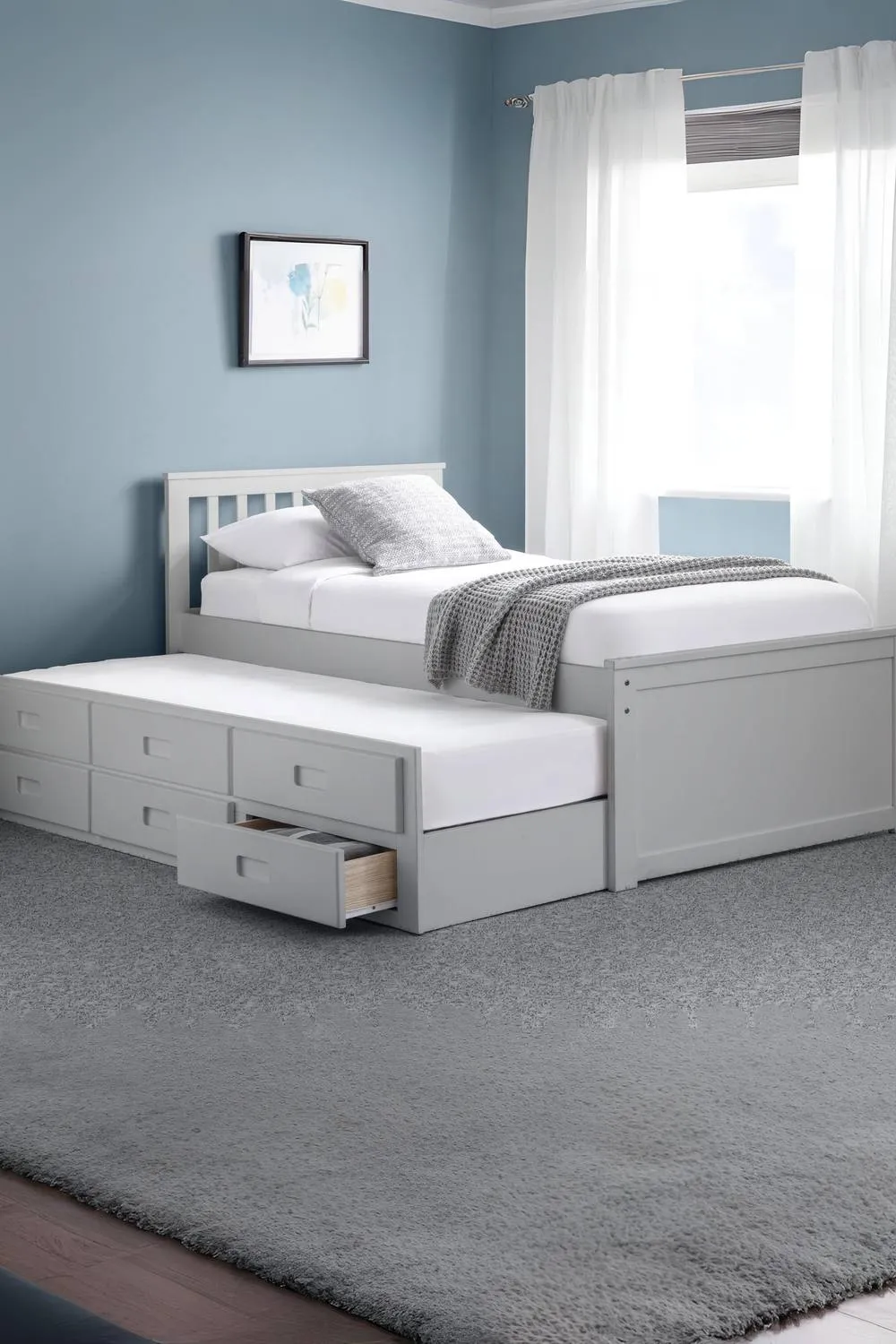 Julian Bowen Maisie Bed with Underbed & Storage Drawers in Grey 2