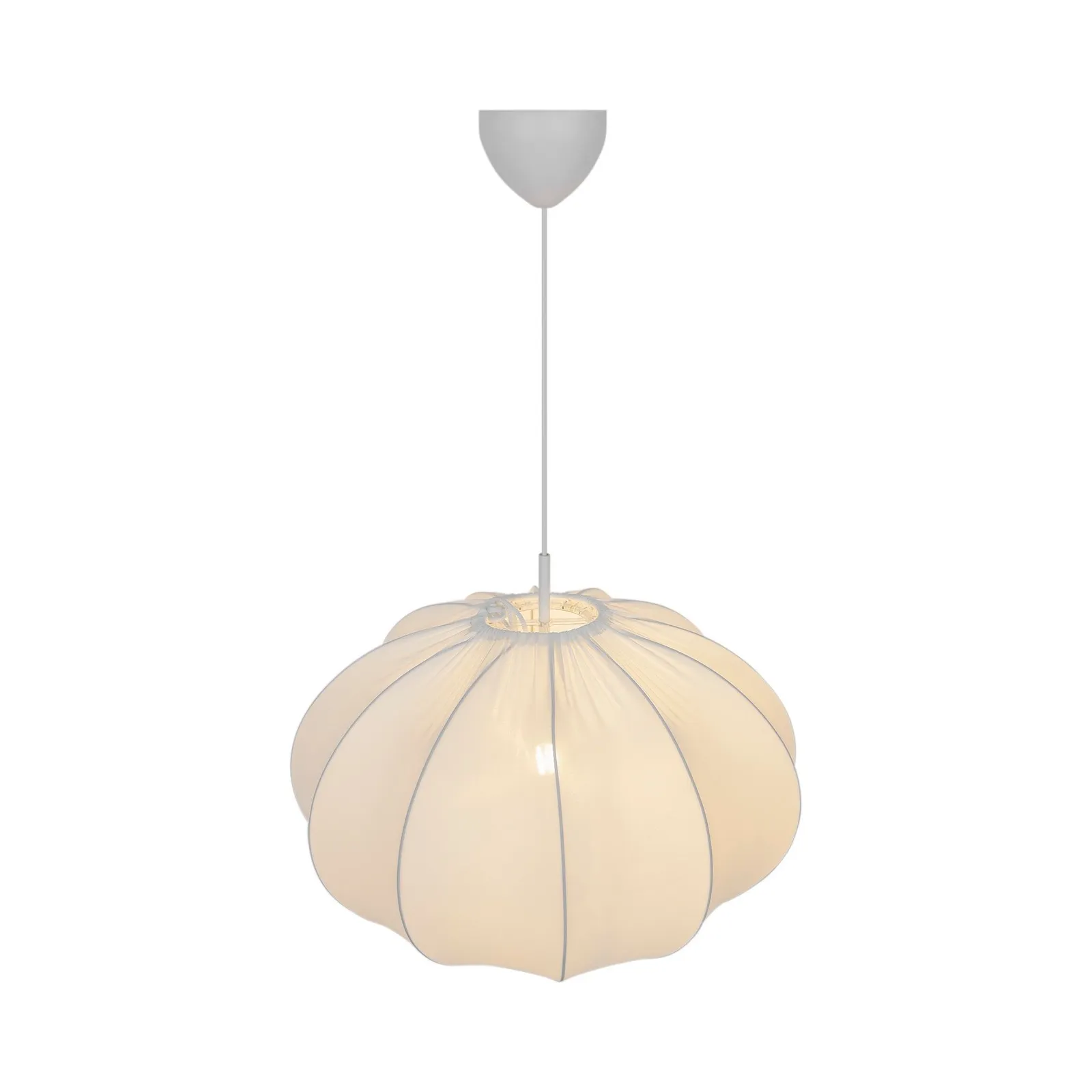 Nordlux Aeron Pendant Light White Textile E27 Mains 60cm 3