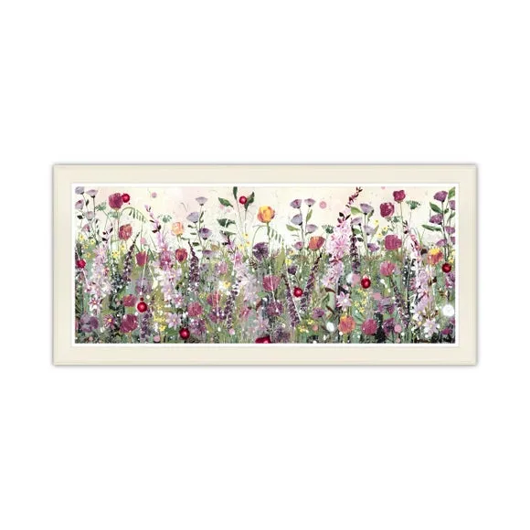 Red and Purple Meadow Framed Print 2