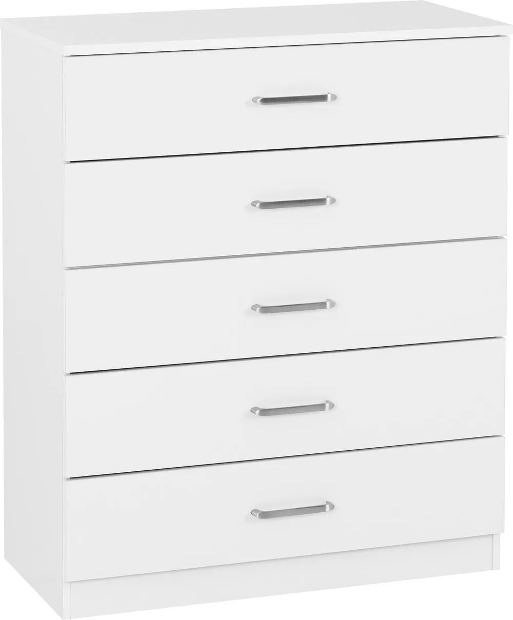 Seconique Dakotia 5 Drawer Chest in White 2