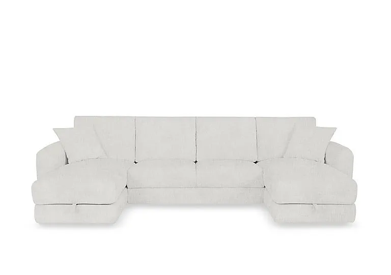 Nest Large Fabric U-Shaped Corner Sofa with Double Storage Chaises