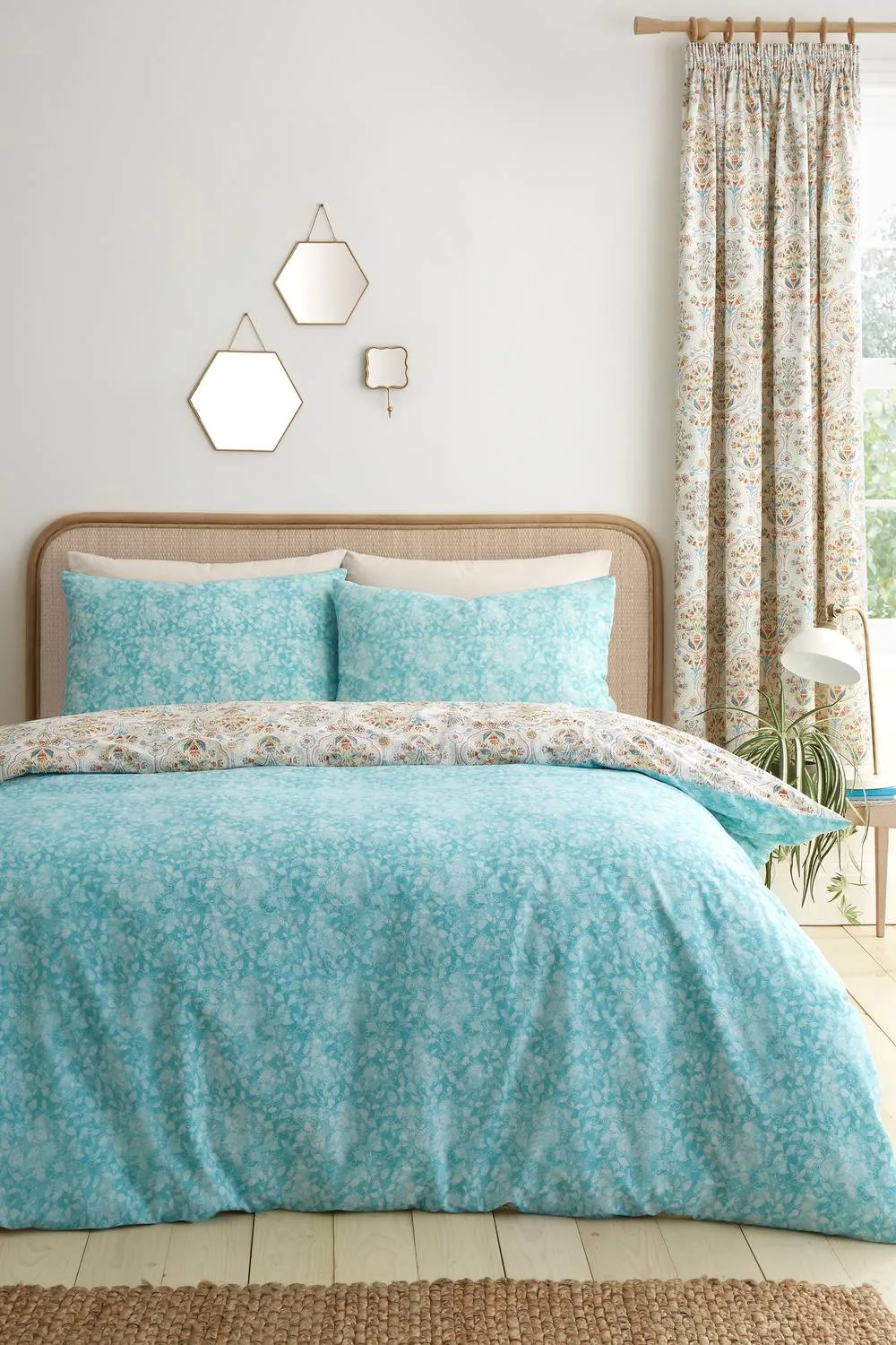 Dreams & Drapes 'Edena Decorative Floral' Easy Care Duvet Cover Set in Natural 4
